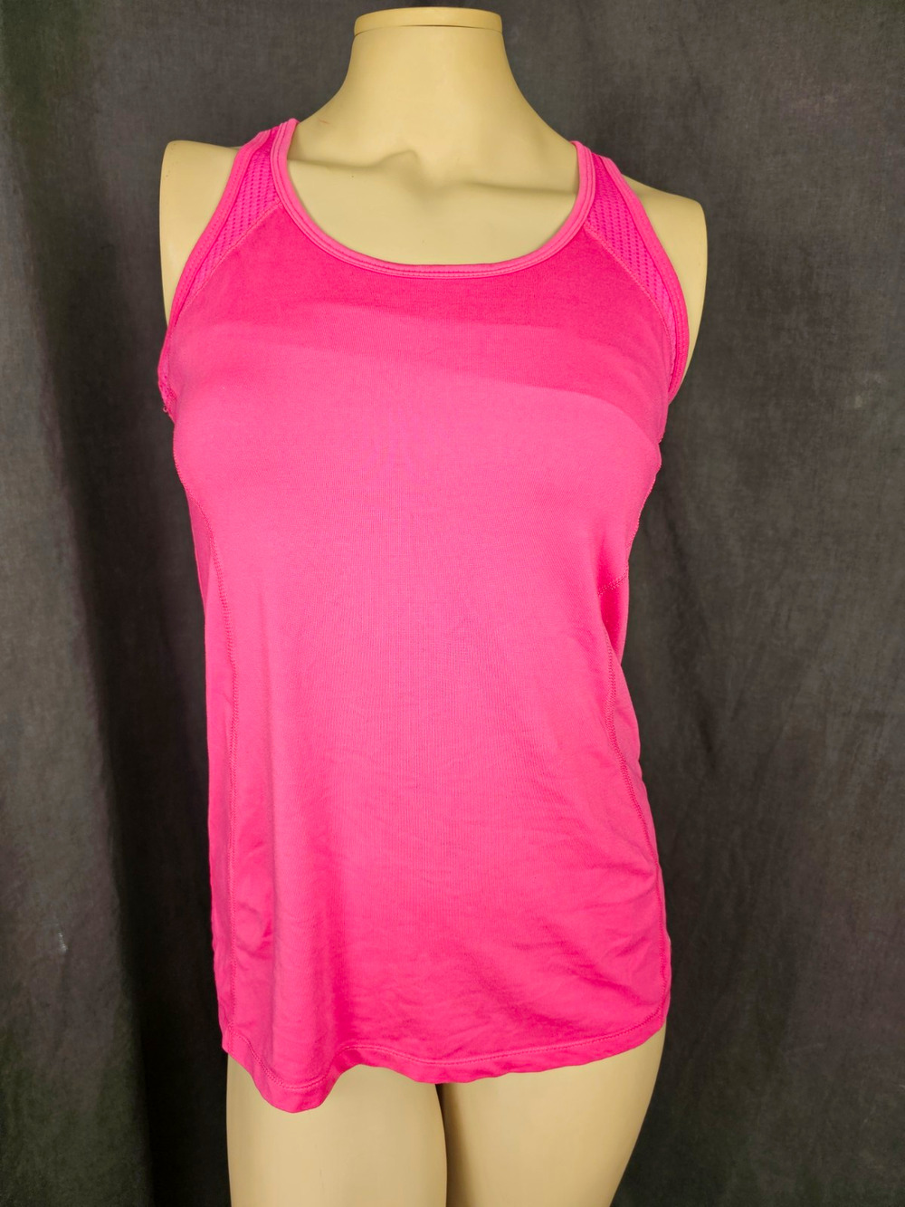 Danskin Now Pink Racerback Tank Top Small S Dri More Athletic Gym Workout Mesh